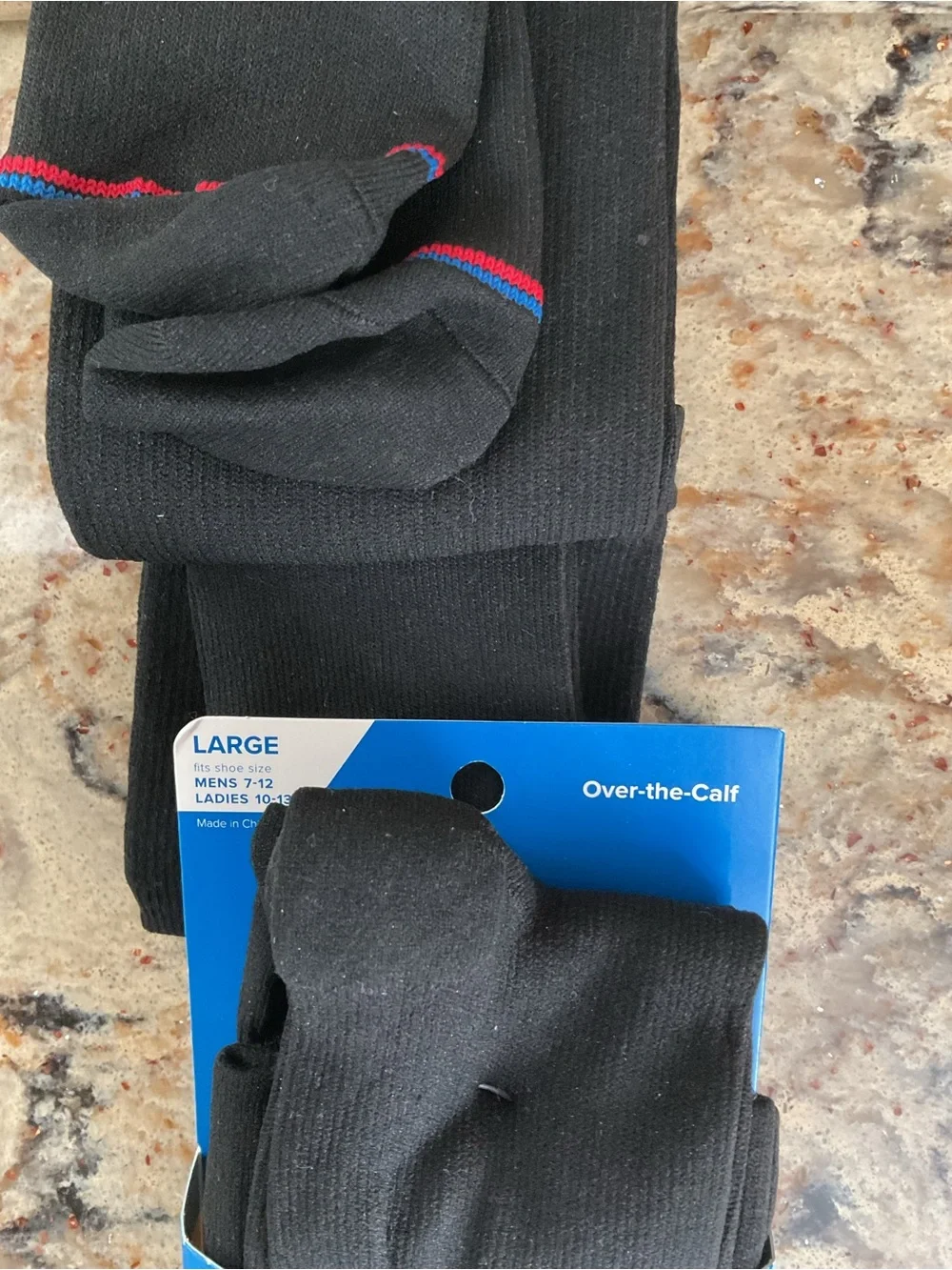 Medipads Black Supportive Compression Over-the-Calf Socks - 4 Pair
